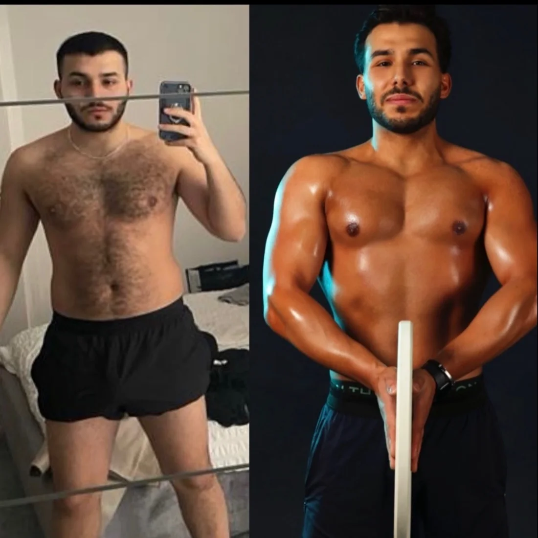 Programme client's before and after transformation