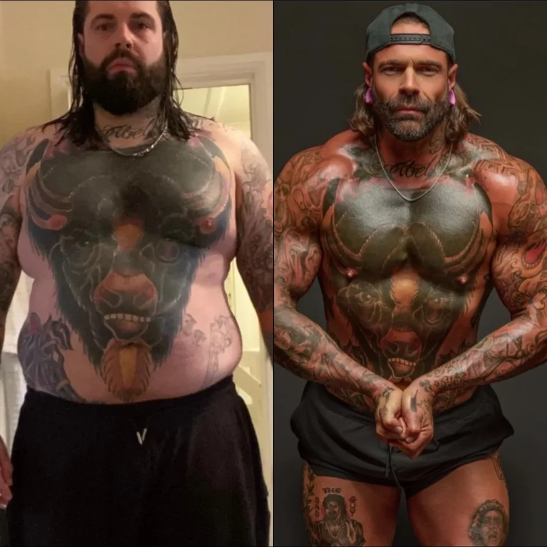 Tom's before and after transformation